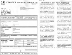 Courrier arnaque répertoire des sociétés et des indépendants RSI