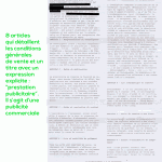 Publicité commerciale conditions générales de vente