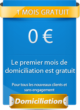 1 mois de domiciliation gratuit